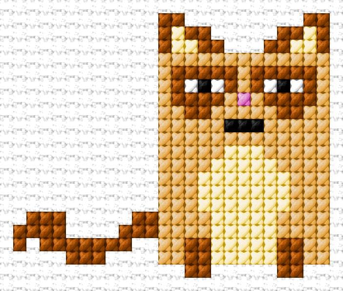 Cat free cross-stitch pattern