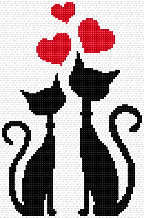 Love free cross-stitch pattern