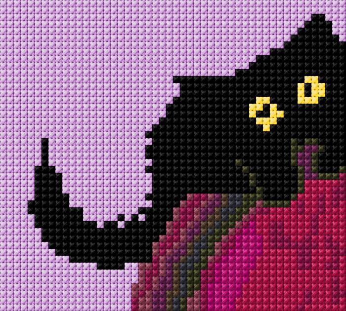 Cat free cross-stitch pattern