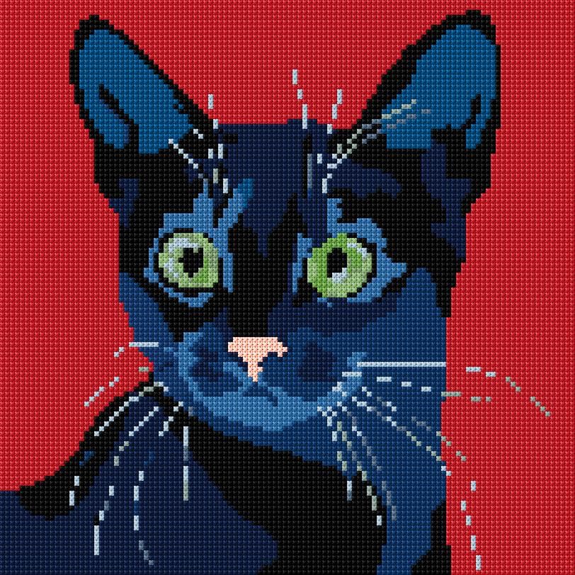 Cat free cross-stitch pattern