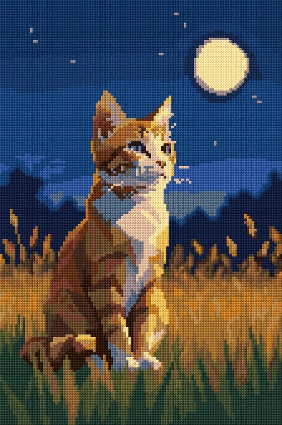 Cat free cross-stitch pattern