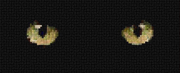 Cat's Eyes free cross-stitch pattern