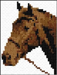 Horse Face free cross-stitch pattern