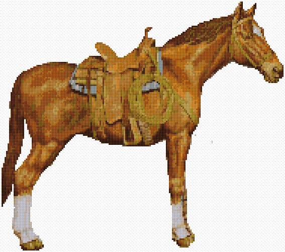 Horse free cross-stitch pattern