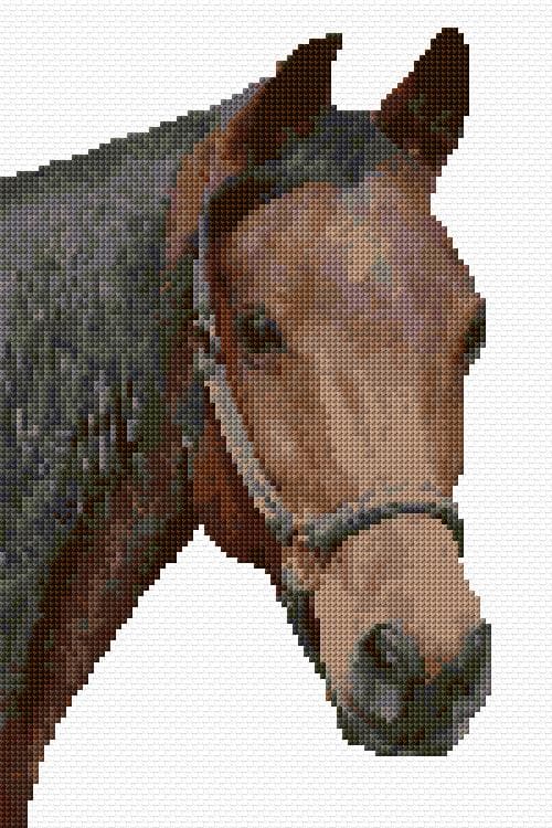 Horse free cross-stitch pattern