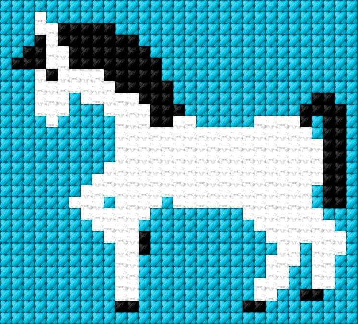 Horse free cross-stitch pattern