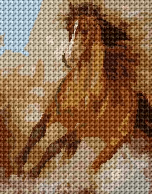 Horse free cross-stitch pattern