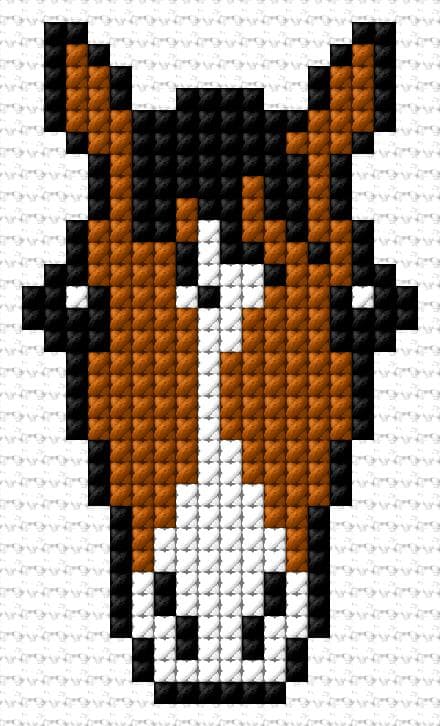 Horse free cross-stitch pattern