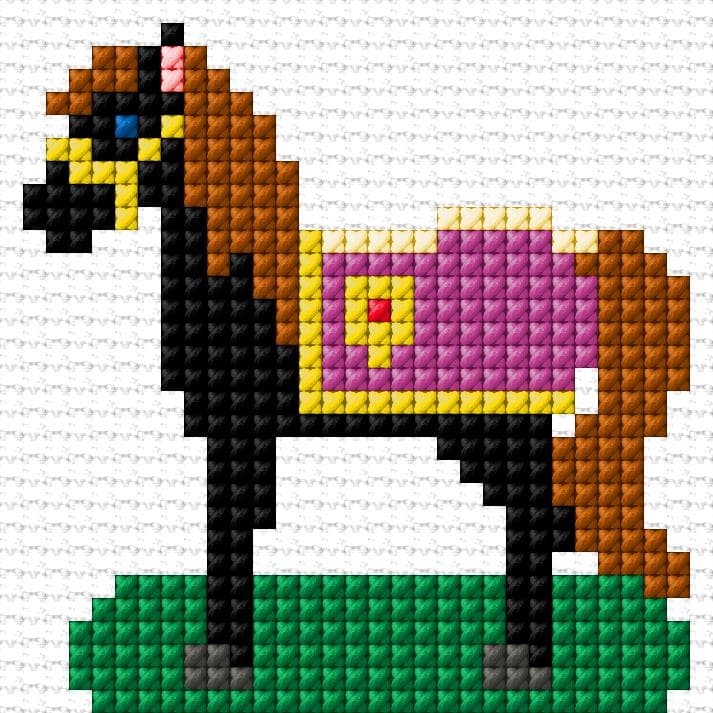 Pony free cross-stitch pattern