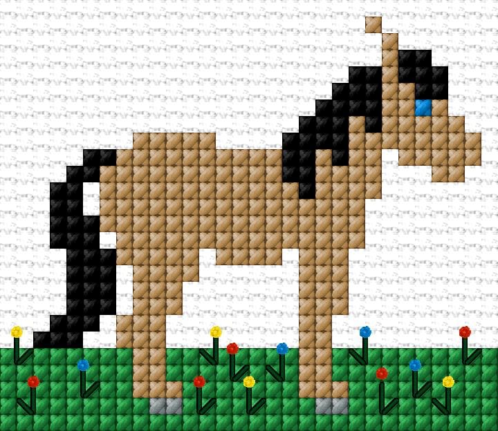 Horse free cross-stitch pattern