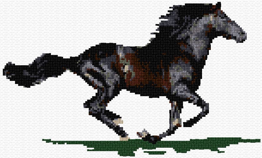 Running Horse free cross-stitch pattern