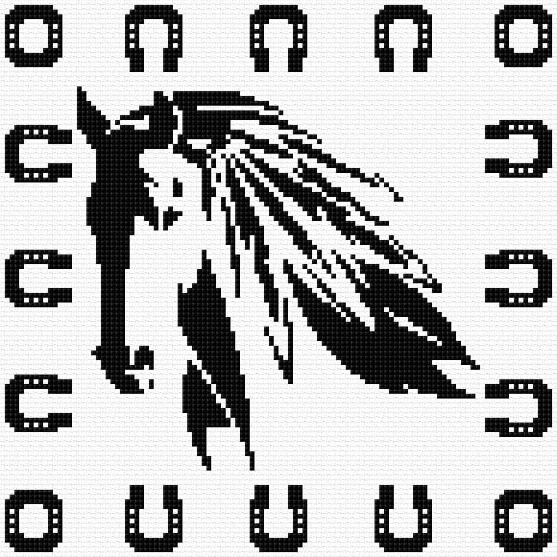 Horse free cross-stitch pattern