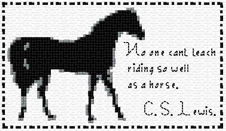 Horse Saying 1 free cross-stitch pattern