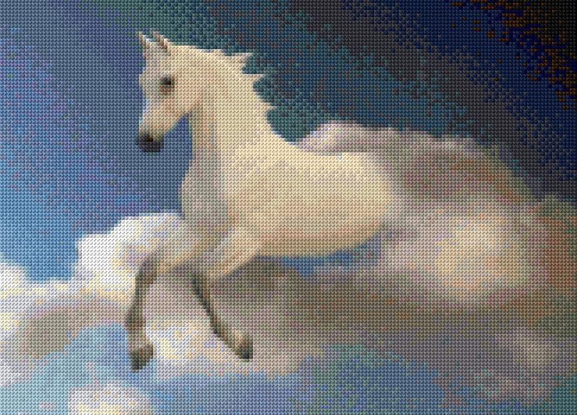 Sky Horse free cross-stitch pattern
