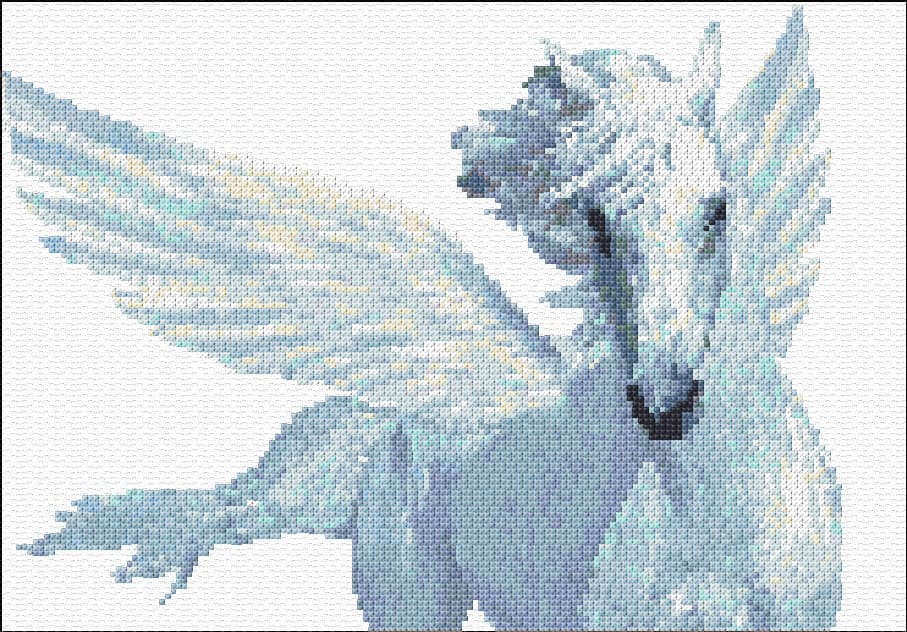 Pegasus free cross-stitch pattern