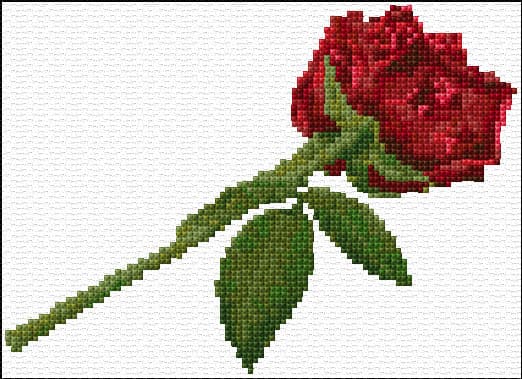 Rose For You free cross-stitch pattern
