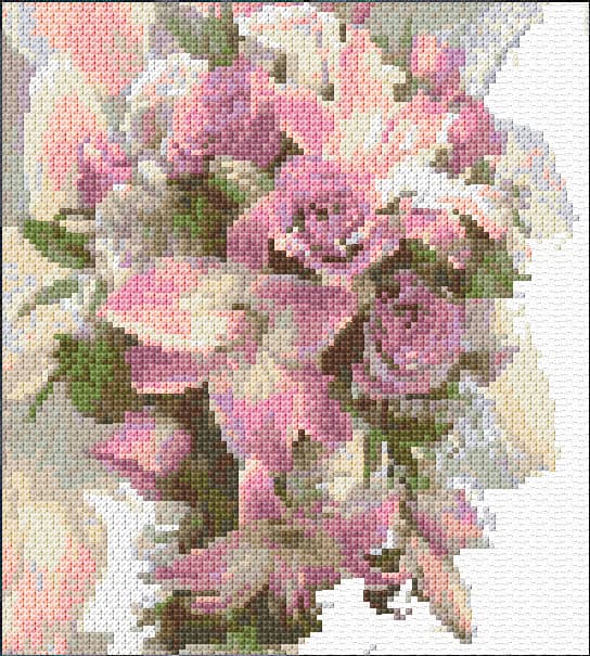 Wedding- Flowers free cross-stitch pattern