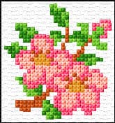 Flowers free cross-stitch pattern