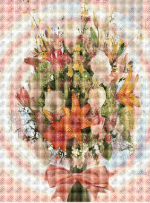 Bouquet free cross-stitch pattern