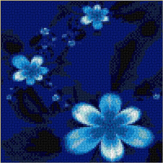 Blue Fantasy free cross-stitch pattern