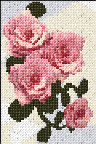 Gardenias free cross-stitch pattern