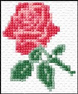 Tiny Rose free cross-stitch pattern