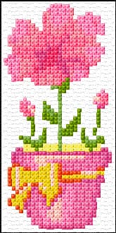 Flower free cross-stitch pattern