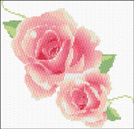 Roses - The Queens of Flowers free cross-stitch pattern