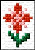 Flower free cross-stitch pattern