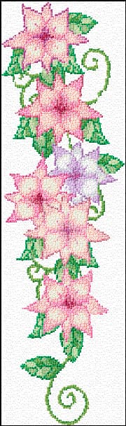 Flowers free cross-stitch pattern