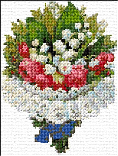 Present of Love free cross-stitch pattern