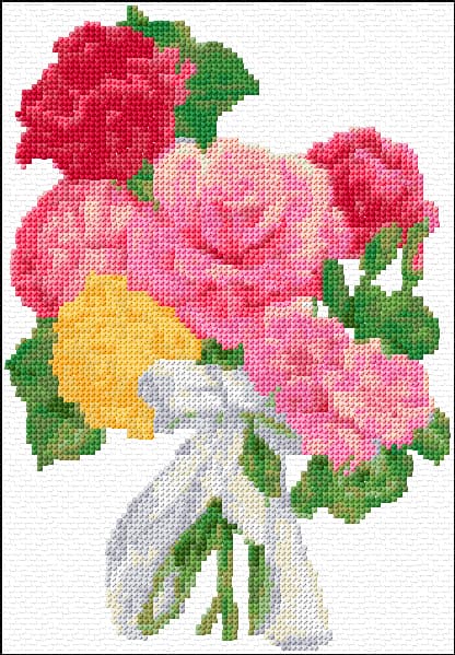 Bouquet free cross-stitch pattern
