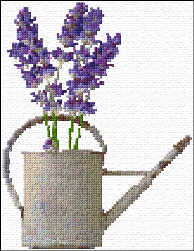 Lavender free cross-stitch pattern