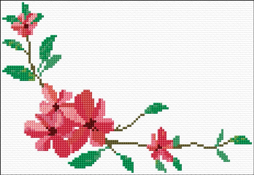 Flowers Corner free cross-stitch pattern