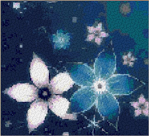 Flowers free cross-stitch pattern