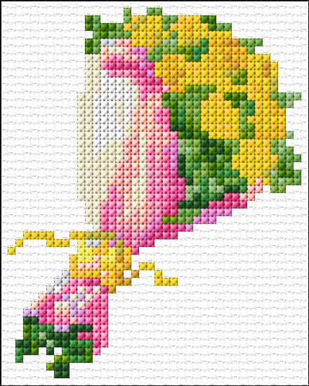 Flowers free cross-stitch pattern
