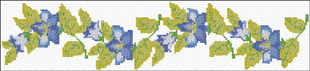 Border free cross-stitch pattern