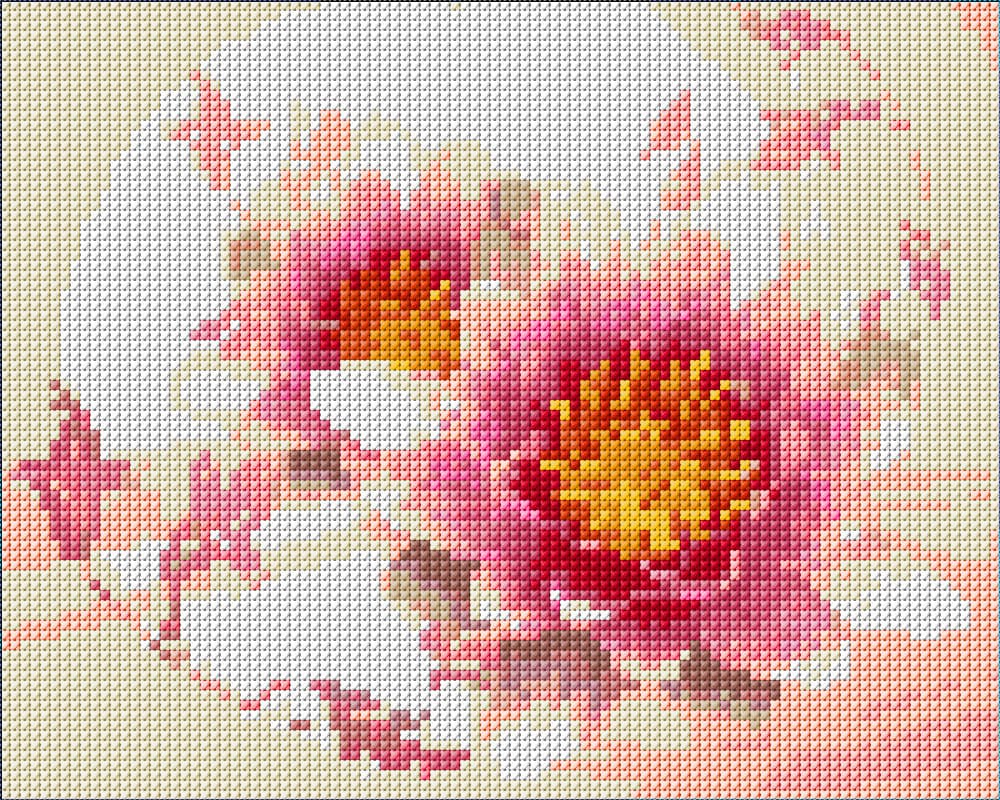 Flower free cross-stitch pattern