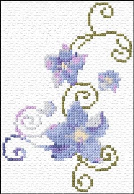 Flowers free cross-stitch pattern