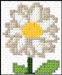 Flower free cross-stitch pattern