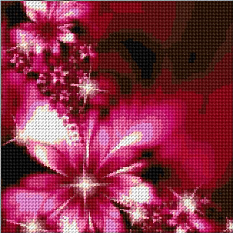 Flowers free cross-stitch pattern
