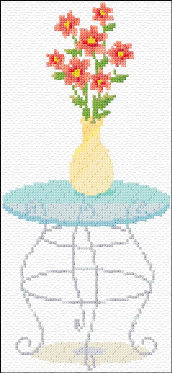 Flowers free cross-stitch pattern