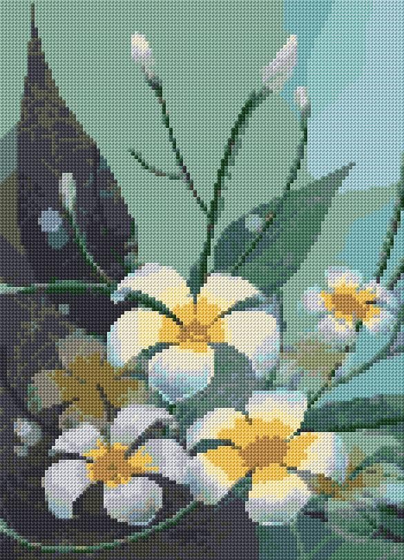 Flowers free cross-stitch pattern