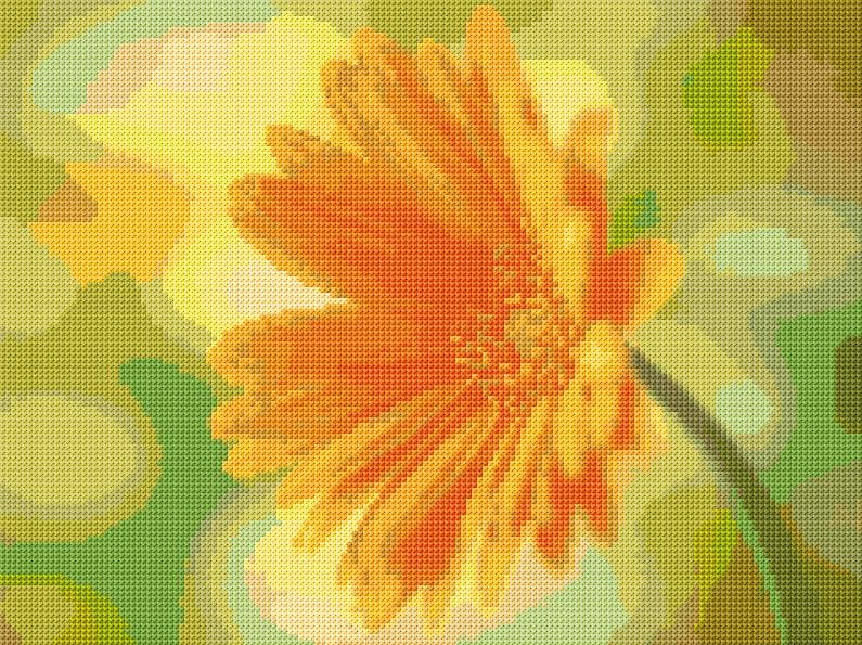 Flower free cross-stitch pattern