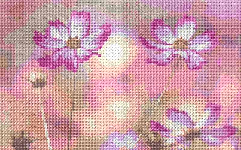 Flowers free cross-stitch pattern