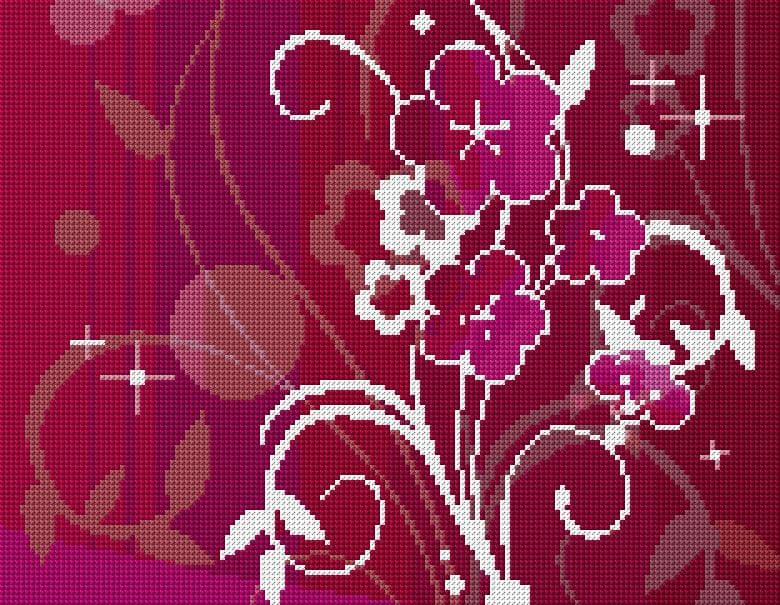 Abstract free cross-stitch pattern