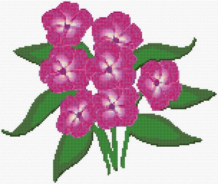 Flowers free cross-stitch pattern