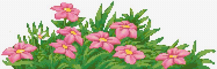 Flowers free cross-stitch pattern