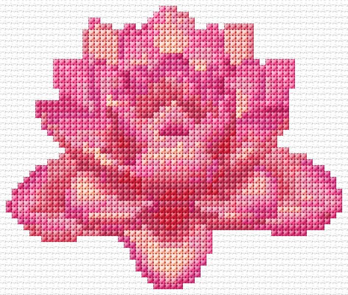Lotus free cross-stitch pattern