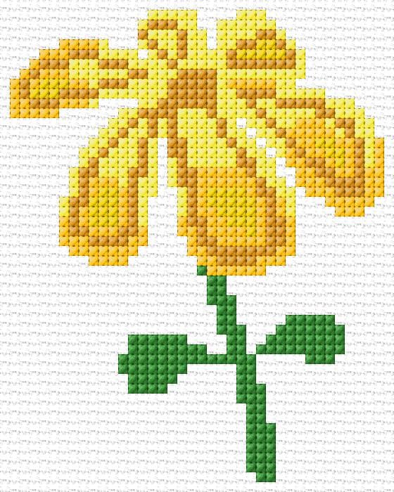 Flower free cross-stitch pattern